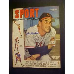 Lou Boudreau Cleveland Indians Autographed February 1949 Sport 