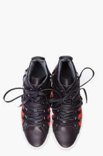 Raf Simons Black Multi lace Sneakers for men  