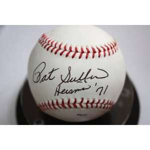 PAT SULLIVAN Autograph OL Baseball 1971 Heisman