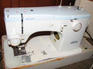 Vintage Elna Elnasuper Sewing Machine w/ Foot Switch, Made in 