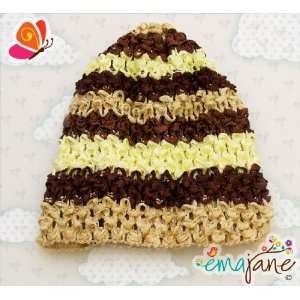 Ema Jane (Honey Bee) Waffle Beanie Crochet Hats   Size Newborn to 12 