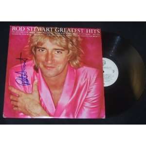 Rod Stewart Greatest Hits Hand Signed Authentic Autographed   Record 