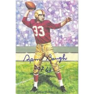 Sammy Baugh Autographed Washington Redskins Goal Line Art Card