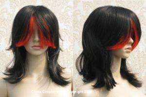 Multi Color long bangs gradation wavy cosplay hair wig  