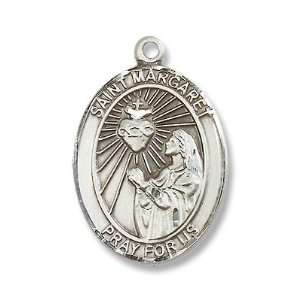 Sterling Silver St. Margaret Mary Alacoque Medal Pendant 