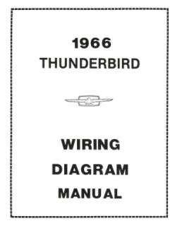 FORD 1966 Thunderbird Wiring Diagram Manual 66  