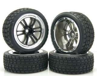   RC 1:10 Car On Road Wheel Rim & High Grip Rubber Tyre,Tires 1029 8005