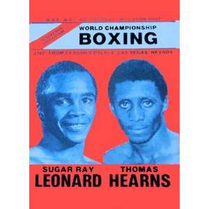   : Boxing Sugar Ray Leonard vs Thomas Hearns poster: Sports & Outdoors