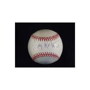 Signed Robbins, Tony National League Baseball in Blue Ink on the Sweet 