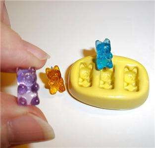 Gummy Bears Flexible Push Mold For Resin Or Clay Candy Food Safe 