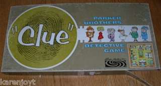 1963 CLUE Detective board game PARKER BROTHERS  