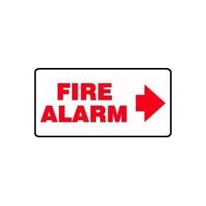   FIRE ALARM (ARROW RIGHT) 7 x 14 Dura Plastic Sign