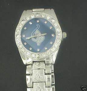 BABY PHAT SILVER BLUE FACE N WHITE LOGO HIP HOP WATCH  