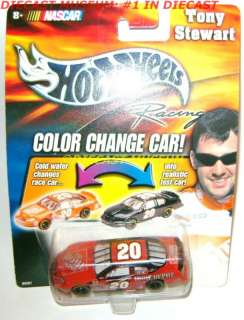 TONY STEWART #20 14 HOME DEPOT HOT WHEELS CHANGES COLOR  