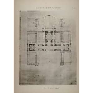   Tournaire Architect Palais Floor Plan   Original Print