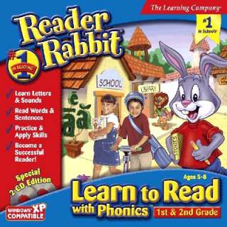 Reader Rabbit LEARN READ PHONICS 1ST 2ND GRADE New PC XP Vista Win 7 