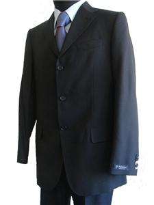 New Italian Men Wool Suit 3BTN Dark Navy Size 36R 36 R  