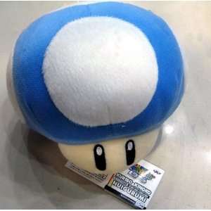   Super Mario Bros.: Mushroom 8 Plush Doll (BLUE): Toys & Games