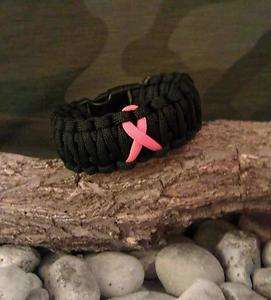 550 Paracord Bracelet Black King Cobra Leukemia Cancer Awareness 