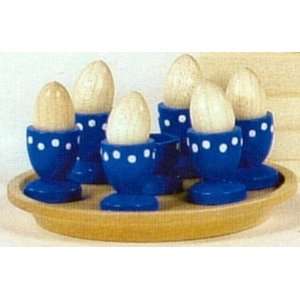  Egg Service Tray German Wood Doll House Miniature