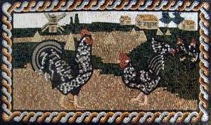 Rooster Kitchen Backsplash Mosaic Stone Art Tiles  