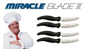 MIRACLE BLADE 4 STEAK KNIVES KNIFE **BRAND NEW IN BOX**  