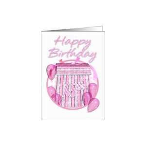  18th Birthday Gift Box   Pink   Happy Birthday Card Toys 