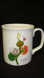 Vintage Suzys Zoo Snail Lady Bug Mug~Spafford~1976  