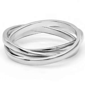   Tangled Trinity Intertwined Band Rings (Available Size 6, 7, 8) size 7