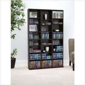 NEW DVD CD Movie Storage Tower Bookcase Shelf, Black   
