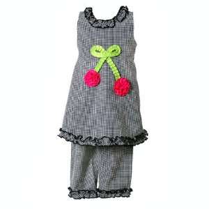   Toddler Girls Black White 2 Piece Outfit 12m 4T: Bonnie Jean: Baby
