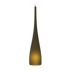   Pendant, Bronze Finish with Green Glass   Lamping 6W LED   Fusion Jack