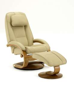 Mac Motion Cobblestone Leather Walnut Recliner Chair 52  