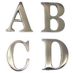Solid Brass House Letters Satin Nickel Finish  