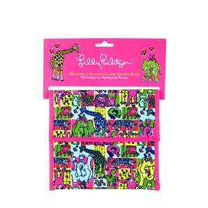 Lilly PULITZER reusable SNACK SACK sandwich bag PATCH  