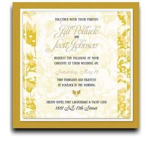   Wedding Invitations   Yellow Harvest Floral Jubilee: Office Products
