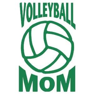  Volleyball Mom Large 10 Tall GREEN vinyl window decal 