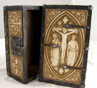 Catholic Religious Rosary Jewelry Keepsake Box Case  