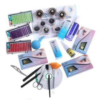 Eye Lash False Eyelashes Extension Kit Full Set Case  