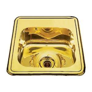   Brass Renaissance Single Basin Stainless Steel Bar Sink from the Ren