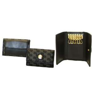   Black Tri Fold Key Holder by Rioni Designer Handbags 