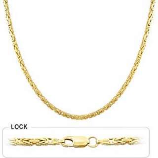 37g 14k Gold Yellow Mens Byzantine Chain 24 Necklace  