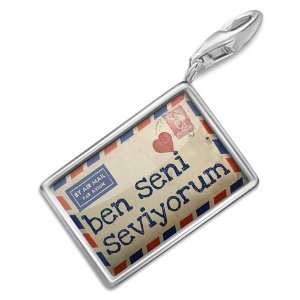 FotoCharms I Love You Turkish Love Letter from Turkey   Charm with 