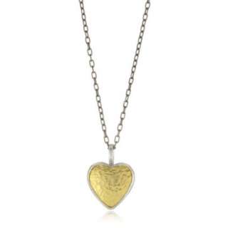 GURHAN Amulet Silver And High Karat Gold Heart Pendant Necklace 
