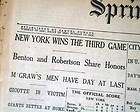 1917 WORLD SERIES Chicago White BLACK Sox vs. New York GIANTS Baseball 