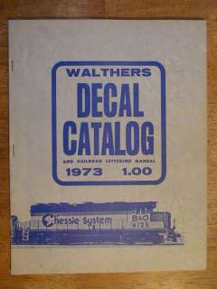 1973 WALTHERS MODEL RAILROAD CATALOG DECAL TRAIN CARS VINTAGE RR 
