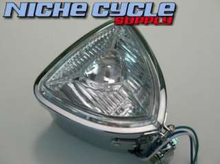 Aris Headlight Headlamp Motorcycle Bottom Mount chrome  