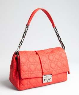 Christian Dior red cannage leather New Lock shoulder bag   