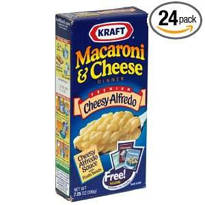 Kraft Mac & Cheese, Cheesy Alfredo, 7.25 Ounce Boxes (Pack of 24 
