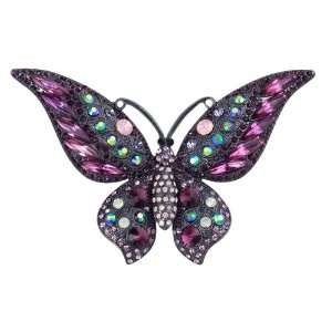  Large 3.5 Colored Butterfly Crystal Brooch Pin Fashion 